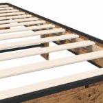 vidaXL Rám postele Staré drevo 80 x 200 cm Kompozitné drevo – Obrázok 5