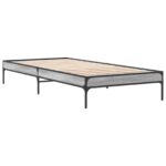 vidaXL Rám postele Sivý Sonoma 80 x 200 cm Kompozitné drevo – Obrázok 3