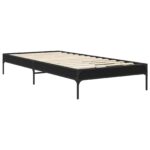 vidaXL Rám postele Čierny dub 80 x 200 cm Kompozitné drevo – Obrázok 2