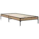 vidaXL Rám postele Dub artisan 80 x 200 cm Kompozitné drevo – Obrázok 2