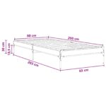 vidaXL Rám postele Dub artisan 80 x 200 cm Kompozitné drevo – Obrázok 6