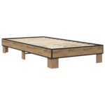 vidaXL Rám postele Dub artisan 80 x 200 cm Kompozitné drevo – Obrázok 2