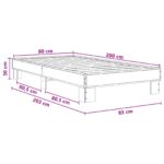 vidaXL Rám postele Dub artisan 80 x 200 cm Kompozitné drevo – Obrázok 7