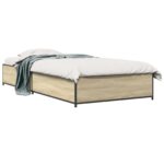 vidaXL Rám postele Dub sonoma 80 x 200 cm Kompozitné drevo – Obrázok 2