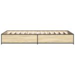 vidaXL Rám postele Dub sonoma 80 x 200 cm Kompozitné drevo – Obrázok 5