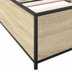 vidaXL Rám postele Dub sonoma 80 x 200 cm Kompozitné drevo – Obrázok 6