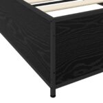 vidaXL Rám postele Čierny dub 80 x 200 cm Kompozitné drevo – Obrázok 5