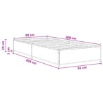 vidaXL Rám postele Dub artisan 80 x 200 cm Kompozitné drevo – Obrázok 7