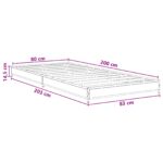 vidaXL Rám postele Dymový dub 80 x 200 cm Kompozitné drevo – Obrázok 7
