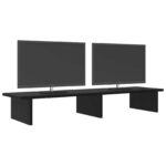 vidaXL Stojan na monitor Čierny dub 100 x 27 x 15 cm Kompozitné drevo – Obrázok 3