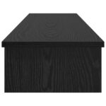 vidaXL Stojan na monitor Čierny dub 100 x 27 x 15 cm Kompozitné drevo – Obrázok 5