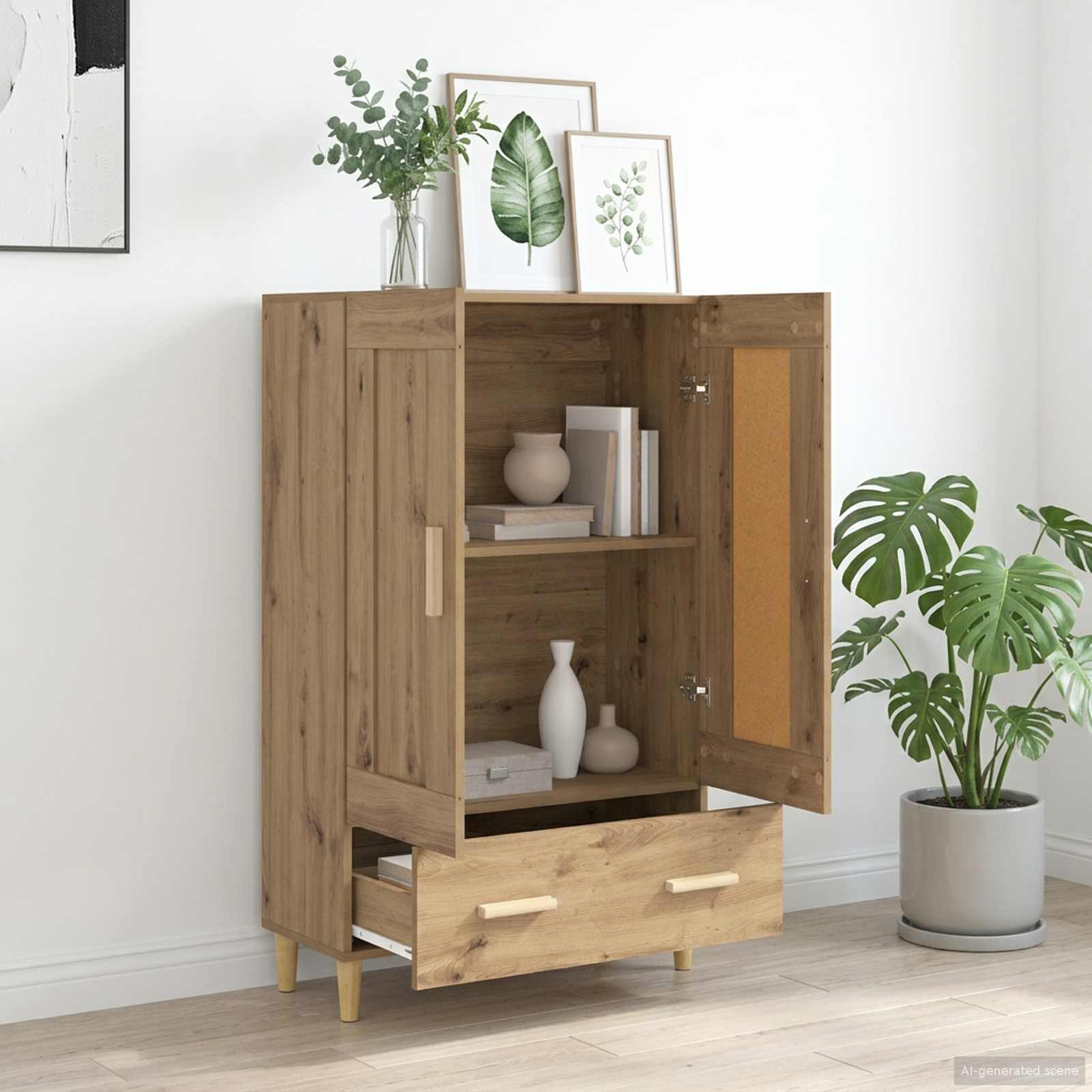 8009850_1.jpg vidaXL Highboard Dub artisan 70 x 31 x 115 cm Kompozitné drevo – Obrázok 1