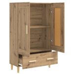 vidaXL Highboard Dub artisan 70 x 31 x 115 cm Kompozitné drevo – Obrázok 7