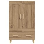 vidaXL Highboard Dub artisan 70 x 31 x 115 cm Kompozitné drevo – Obrázok 8