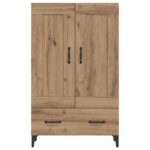 vidaXL Highboard Dub artisan 70 x 31 x 115 cm Kompozitné drevo – Obrázok 8
