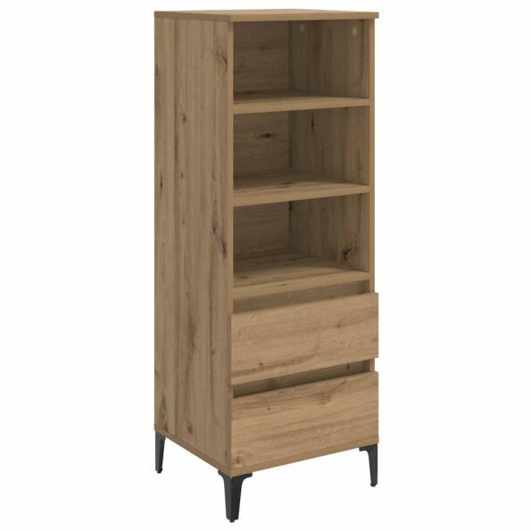 vidaXL Highboard Dub artisan 40 x 36 x 110 cm Kompozitné drevo – Obrázok 2