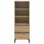 vidaXL Highboard Dub artisan 40 x 36 x 110 cm Kompozitné drevo – Obrázok 6