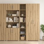 vidaXL Highboard Dub artisan 30 x 41 x 185 cm Kompozitné drevo
