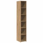 vidaXL Highboard Dub artisan 30 x 41 x 185 cm Kompozitné drevo – Obrázok 2