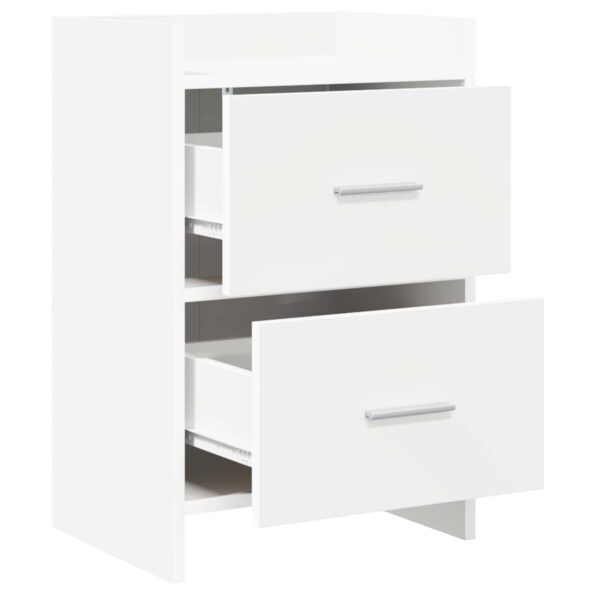vidaXL Nočné stolíky Biela 40 x 30 x 60 cm Kompozitné drevo – Obrázok 3