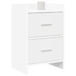 vidaXL Nočné stolíky 2 pcs Biela 40 x 30 x 60 cm Kompozitné drevo – Obrázok 2