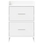 vidaXL Nočné stolíky 2 pcs Biela 40 x 30 x 60 cm Kompozitné drevo – Obrázok 4