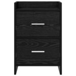 vidaXL Nočné stolíky Čierny dub 40 x 30 x 60 cm Kompozitné drevo – Obrázok 4