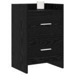 vidaXL Nočné stolíky 2 pcs Čierny dub 40 x 30 x 60 cm Kompozitné drevo – Obrázok 2