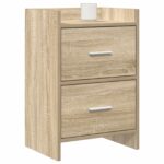 vidaXL Nočné stolíky Dub sonoma 40 x 30 x 60 cm Kompozitné drevo – Obrázok 2