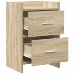 vidaXL Nočné stolíky Dub sonoma 40 x 30 x 60 cm Kompozitné drevo – Obrázok 3