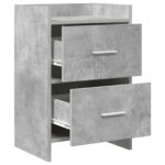 vidaXL Nočné stolíky 2 pcs Betónovo sivá 40 x 30 x 60 cm – Obrázok 3