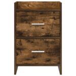 vidaXL Nočné stolíky Dymový dub 40 x 30 x 60 cm Kompozitné drevo – Obrázok 4