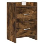 vidaXL Nočné stolíky 2 pcs Dymový dub 40 x 30 x 60 cm Kompozitné drevo – Obrázok 2