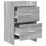 vidaXL Nočné stolíky 2 pcs Sivý Sonoma 40 x 30 x 60 cm – Obrázok 3