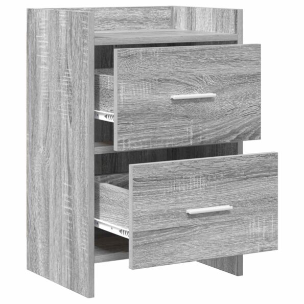 vidaXL Nočné stolíky 2 pcs Sivý Sonoma 40 x 30 x 60 cm – Obrázok 3