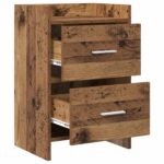 vidaXL Nočné stolíky Staré drevo 40 x 30 x 60 cm Kompozitné drevo – Obrázok 3