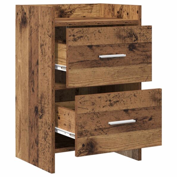vidaXL Nočné stolíky 2 pcs Staré drevo 40 x 30 x 60 cm – Obrázok 3