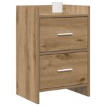 vidaXL Nočné stolíky Dub artisan 40 x 30 x 60 cm Kompozitné drevo – Obrázok 2