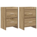 vidaXL Nočné stolíky 2 pcs Dub artisan 40 x 30 x 60 cm