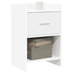 vidaXL Nočné stolíky 2 pcs Biela 40 x 30 x 60 cm Kompozitné drevo – Obrázok 2