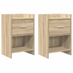 vidaXL Nočné stolíky 2 pcs Dub sonoma 40 x 30 x 60 cm Kompozitné drevo