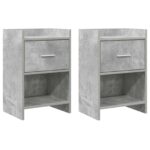 vidaXL Nočné stolíky 2 pcs Betónovo sivá 40 x 30 x 60 cm