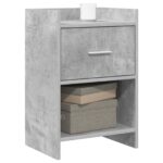 vidaXL Nočné stolíky 2 pcs Betónovo sivá 40 x 30 x 60 cm – Obrázok 2