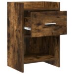 vidaXL Nočné stolíky 2 pcs Dymový dub 40 x 30 x 60 cm Kompozitné drevo – Obrázok 3