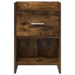 vidaXL Nočné stolíky 2 pcs Dymový dub 40 x 30 x 60 cm Kompozitné drevo – Obrázok 4