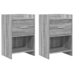 vidaXL Nočné stolíky 2 pcs Sivý Sonoma 40 x 30 x 60 cm