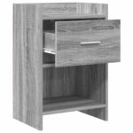 vidaXL Nočné stolíky 2 pcs Sivý Sonoma 40 x 30 x 60 cm – Obrázok 3