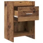 vidaXL Nočné stolíky Staré drevo 40 x 30 x 60 cm Kompozitné drevo – Obrázok 3