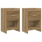 vidaXL Nočné stolíky 2 pcs Dub artisan 40 x 30 x 60 cm