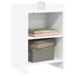 vidaXL Nočné stolíky 2 pcs Biela 40 x 30 x 60 cm Kompozitné drevo – Obrázok 2